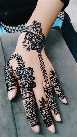 Back Hand Mehendi Design Simple Back Side Mehndi Style Tutorial♥️ #mehendi #youtubetutorial #shorts