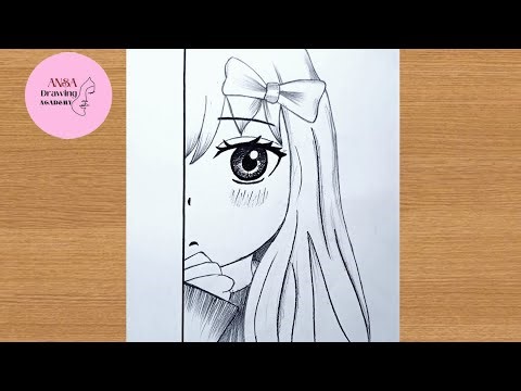 How to Draw a Cute Anime Girl with a Hair Bow – Easy Pencil Sketch for Beginners | princes drawing