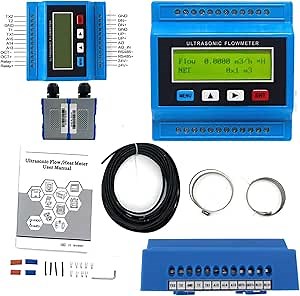 Digital Ultrasonic Flowmeter Modular Water Flow Meter Kit for DN25-DN100 0.98-27.56in with TS Small Transducer