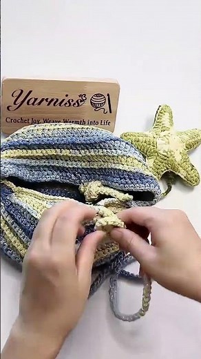 🐚 Conch Crochet Bag Assembly Tutorial | Cute Starfish Pendant DIY 🧶