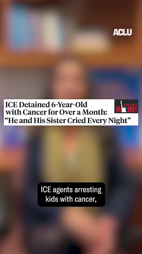 ICE's terrorization of children must end. Send a message to Congress urging them to stop these abuses at aclu.org/ice-children_. | ACLU