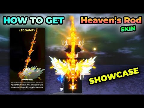 SHOWCASE The NEW Heaven's ROD Skin (Heaven's Savior) in FISCH ROBLOX!