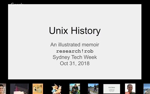 Rob Pike亲自讲述Unix历史