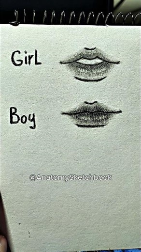 How to draw Different Lips Tutorial✏️ #shorts