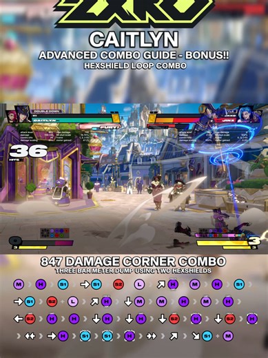 A bonus clip for the corner combos for Caitlyn. Found some more damage for the Hexshield loops in the corner #2xko #leagueoflegends #caitlyn #caitvi #gaming