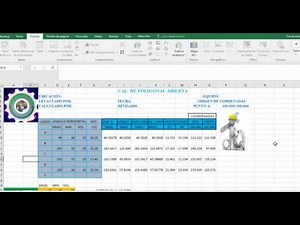 descarga hoja de excel para poligonal abierta, topograpy