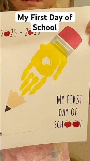 My First Day of School Craft! 🖐️🎨 Adorable Handprint Pencil Keepsake for 2025-2026!
