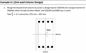 Example 4.1 [Uni-axial Column Design]Design the braced short ... | Filo