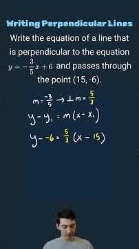 Writing Perpendicular Lines