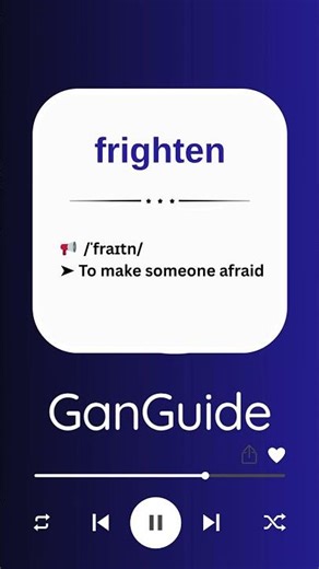B1 English Word: FRIGHTEN | Meaning & Pronunciation