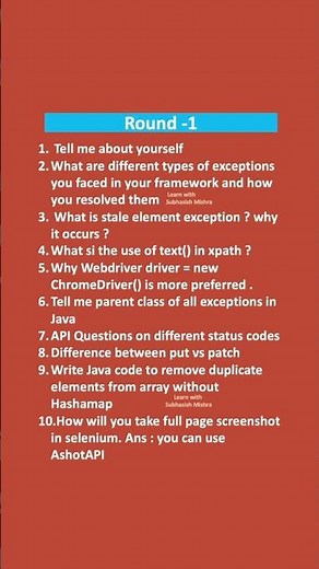 Global Logic Interview Questions for QA or SDETs - 2024 #shorts