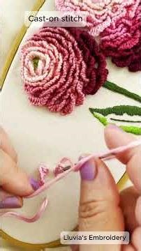 Slow Cast-on Stitch | Step by Step Process #beginnersstitch #embroiderytutorial #cast-on stitch