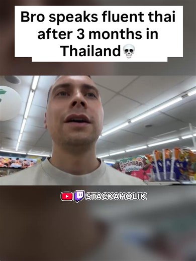 Bro speaks fluent thai after 3 months in Thailand🤯