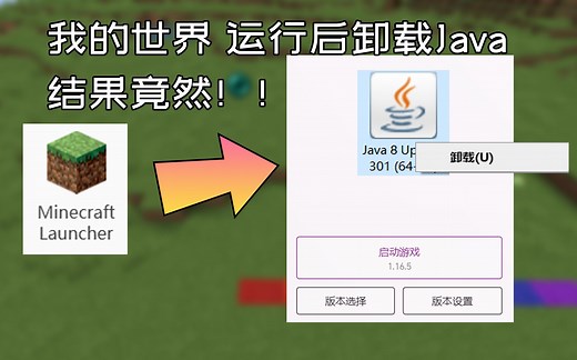 在玩mc的时候卸载Java会怎么样？