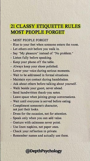 These 21 Etiquette Rules Make You Instantly Classy #quotes #wisdom #psychology #life