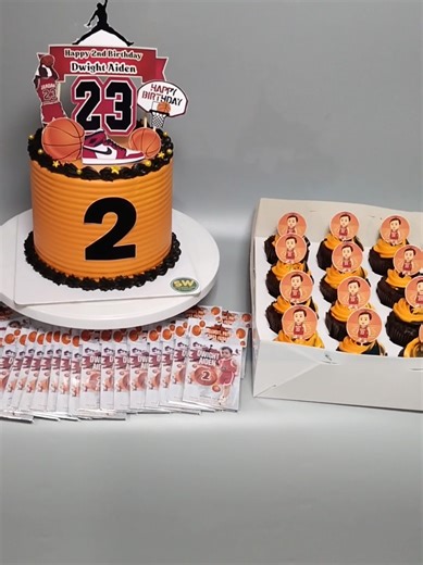 Basketball Theme | Jordan | Cake & Cupcakes | Ref.agnet Souviners #cake #cupcake #basketball #fypシ゚viral #fyp