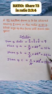 78K views · 3K reactions | RATIO: How do you share a piece of land that your grandfather left for you and your siblings in the village? #educational #students #mathematics #Ratio | Table of Knowledge TV | Facebook