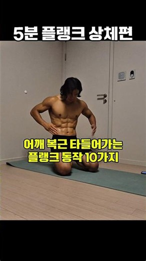 어깨 복근 타들어가는 플랭크 동작 10가지