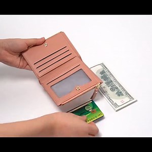 Watch Small Wallet for Women Slim Bifold Card Holder Minimalist Tassel Zipper Coin Pocket on Amazon Live