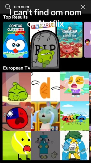 I can't find om nom on Netflix