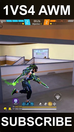 Free Fire AWM 1vs4 OP Moments | Sniper Headshot Skills | Arrow Queen YT Shorts