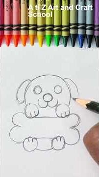 Easy way to Draw a Dog with Bone Using Numbers Step by Step