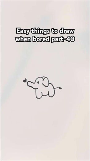 Easy things to draw✏️🐘when bored part - 40 #doodleart #drawing #sketchful #doodle #art #cute