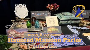 Haunted Mansion Parlor Props and Moving Portraits Shown at Disney D23
