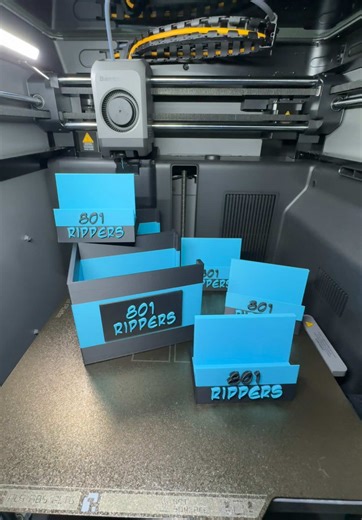 Baby Blue and black scheme. Design turned out 🔥 going out to my guys! @801 Rippers #3dprinting #sportscards #3d #sports #saltlakecity