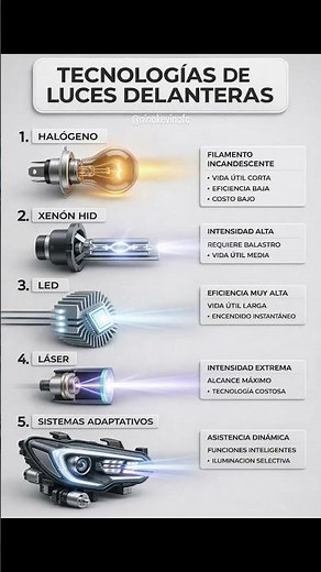 💡 Luces delanteras: halógeno, xenón, LED o láser… ¿cuál alumbra mejor? 🚗🔦