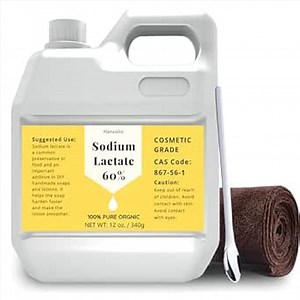 Amazon.com: 12 oz (Net Wt) Sodium Lactate for Soap Making & Lotions, Premium Sodium Lactate Liquid, 60% Concentration, Cosmetic Grade, Moisturize Anti-Aging, Makes Soap Harder and Unmold Faster : Arts, Crafts & Sewing