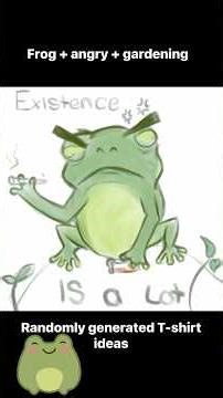 Randomly generated t shirt idea speed paint - he turned out #textart #frog #tshirtdesign