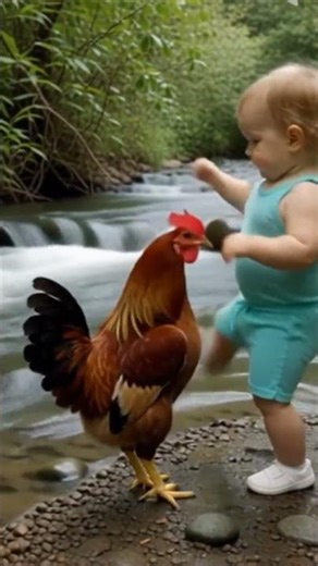 "War Begins! 🐔 Chicken Attacks Boy 🤨😱 Epic Fight 🔥 #shorts #viral #USA #foryou #animals #drama"