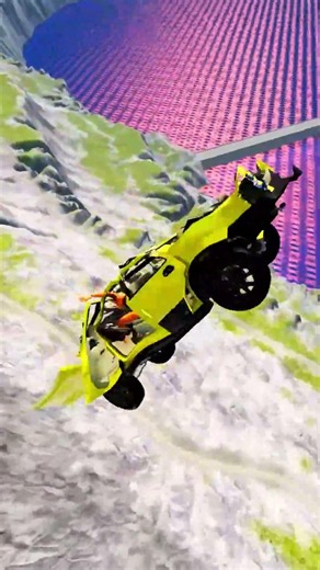 Extreme Car Crash on Lava Mountain 🔥 | BeamNG Drive Realistic Destruction #viral #automobile #viral