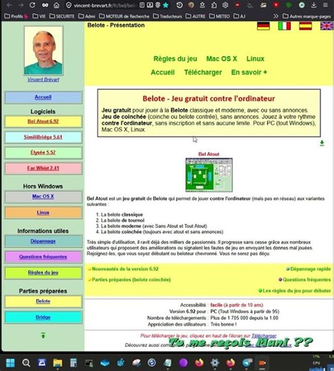 #Windows95#W11#Tu veut à jouer à la belote 🃏