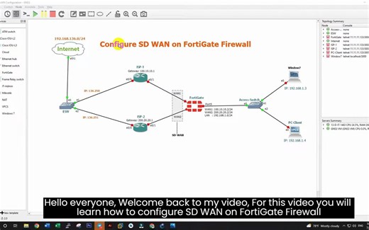 Fortigate Firewall SD WAN Configuration step by step
