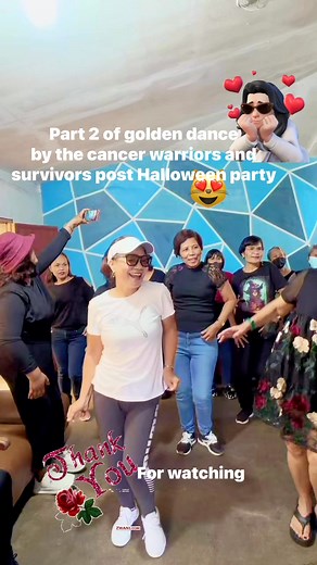 Dancing golden with the cancer warriors and survivors #Halloween post party #Cancer warriors and survivors #friendsfollowersviewersnonfollowers #cancersupportcommunity | Trephy Abad