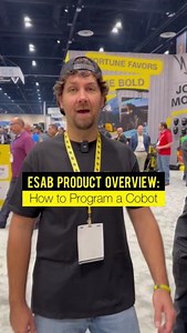 8.8K views · 72 reactions | Program an ESAB cobot in under 90 seconds with BUSTED KNUCKLE FILMS #cobot #welding #welder #bluecollar #learntoweld | ESAB North America | Facebook