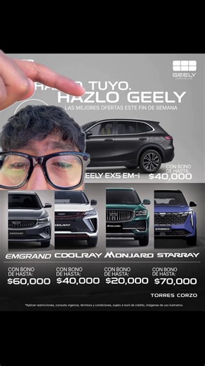 Se acaba el mes y las ofertas también 🫡 contáctame si quieres ESTRENAR con el mejor asesor en GEELY LOMAS. S.L.P.