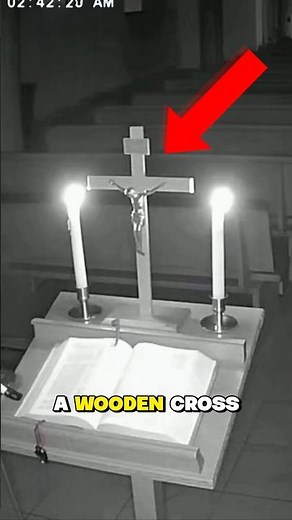 Christ Cross Falls Down On Lectern, No One Was Inside ✝️🫣 #god #viral #shortvideo