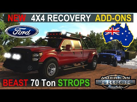 ATS 🎧NEW CARGO Mod : Vehicle RECOVERY [ Aussie Outback Rescue ] driver assisted towing! LINK BELOW!!