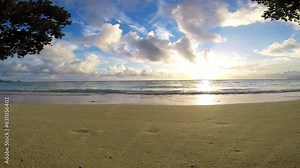 Seychelles, Silhouette Island, paradise island, dream vacation, white sandy beaches, tranquil ocean, light clouds, exotic paradise holidays, peace and relaxation, dream getaway, trip of a lifetime