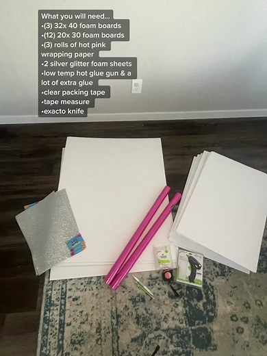 How to make a Life Size Barbie Box using foam boards!! #barbie #barbiebox #birthdayparty #diy #barbiedoll #under50dollars #dirty30 #babriebirthday #babrieandken #foamboard #barbietheme #diyparty #diypartyideas