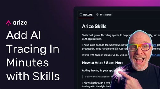 Arize Skills: Add Instrumentation & Tracing to Your AI App with Claude Code, Copilot, or Cursor | Arize AI