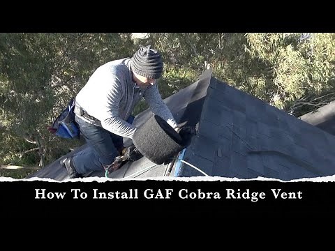 GAF Cobra Ridge Vent System For Roof Shingles