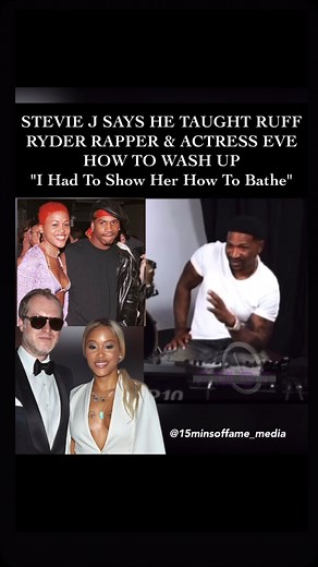 DavetteDavette on Instagram: "@hitmansteviej_1 Is going viral after claiming to teach #ruffryders 1st lady Eve how to wash her cootie 🐈 we reached out to the rapper about the allegations her team has declined to respond . #davettethethreat #eve #joseline #faithevans #biggie #diddy #steviej #15minsoffame #fyp #kalahbishop #explore #reels #chrisean #kwe #zeus #dmx #ruff #gumball"