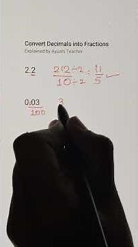 Convert decimals into fractions #maths #youtubeshorts