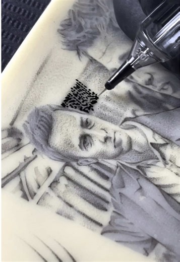 ASMR | Fight Club TATTOO🖊️ The work was done with needles from @WormHole Pro 🖤 #fightclub #tylerdurden #bradpitt #blackandgreytattoo #wormhole