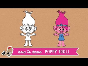 How To Draw Queen Poppy | Easy Drawing For Kids