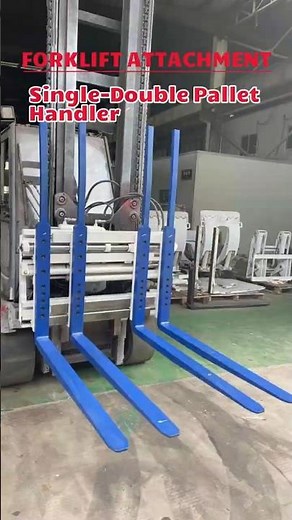 Forklift Attachment Single-Double Pallet Handler: Double the Pallets, Double the Efficiency!!